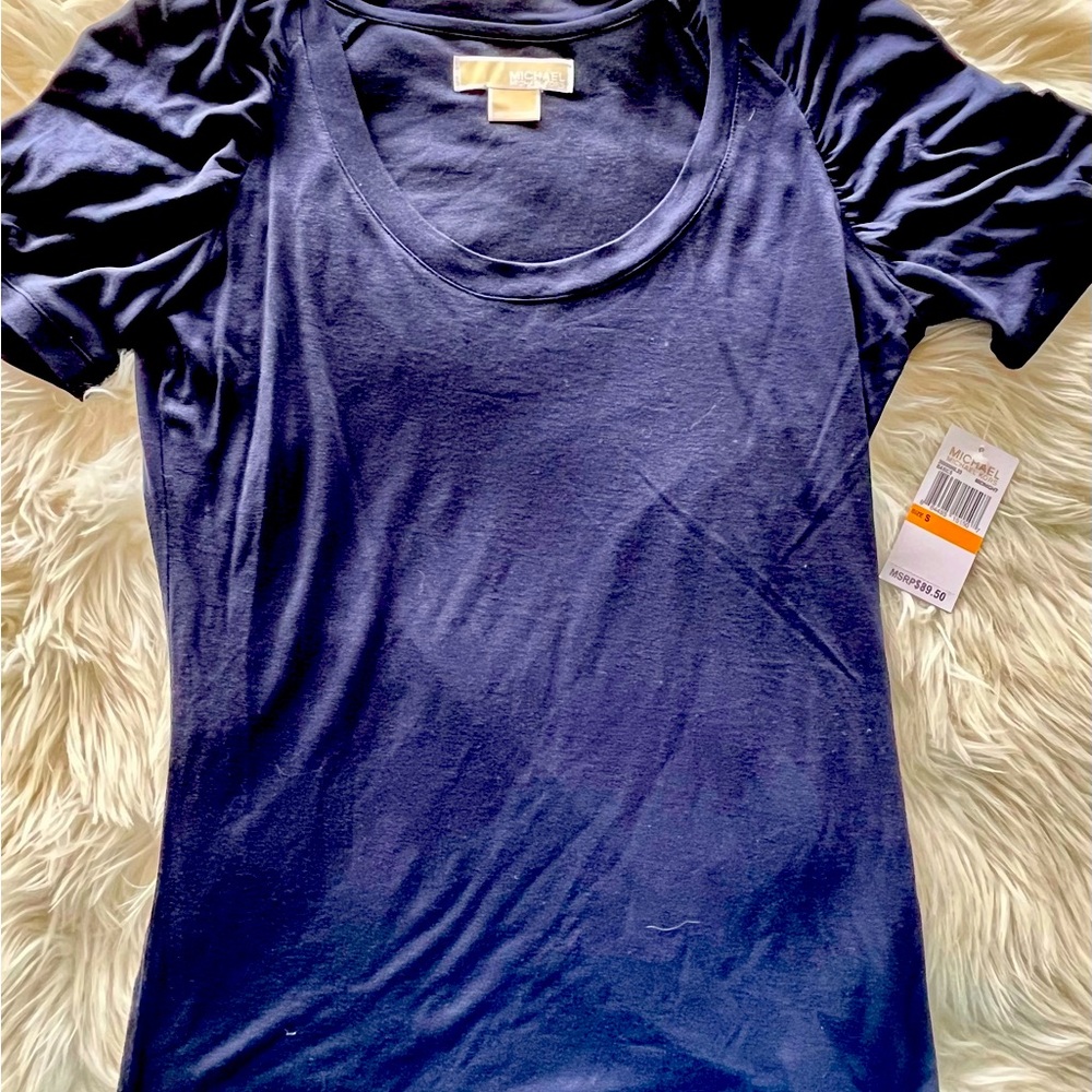 Michael Kors NWT Shirt navy blue size small retail price $89.50